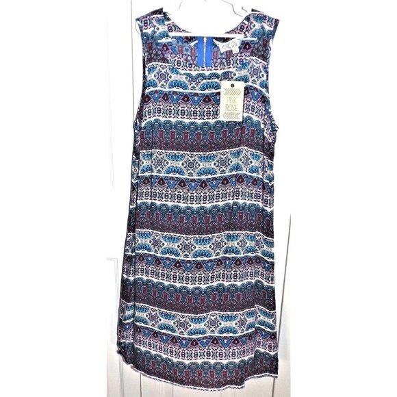 Pink Rose S multicolor striped sleeveless dress, New with tags, Rayon - Picture 1 of 5